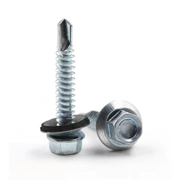 Galvanised Metal Hexagon Head Tek Wood Stainless Steel Hex Self Drilling Screw With Epdm Washers Roofing Screw