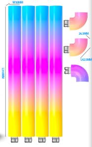 China CE RGB Wall Lamp DIY RGBIC Strip Splicing Light 7pack With APP-IR Remote Control on sale
