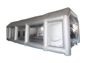 Quality 6x4x3m UV Resistant Silver Inflatable Car Spray Booth Painting Station For Car Painting wholesale