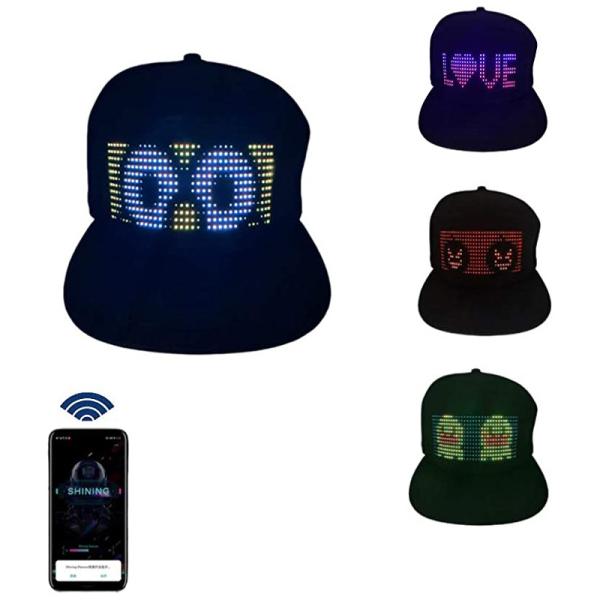 Cheap Bluetooth LED Programmable Hat Customized App Control Smart Cap for sale