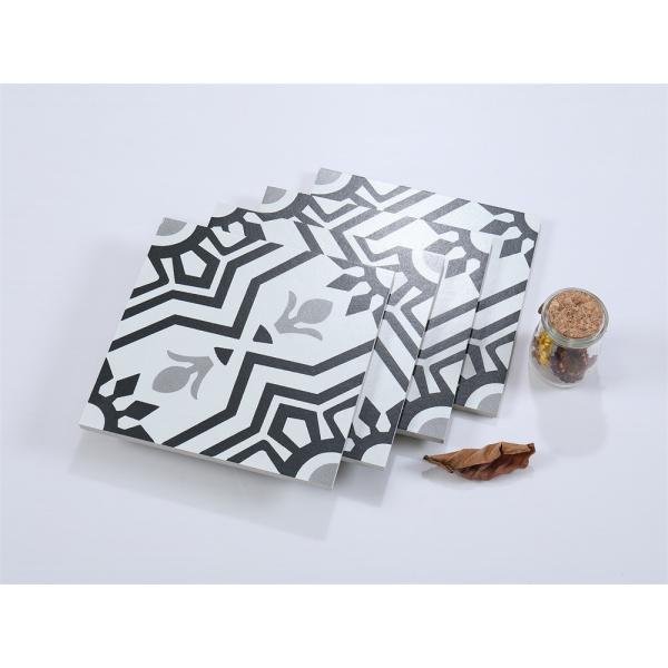 20x20cm Ceramic Rustic Tile for Indoor Floor Black Gray White