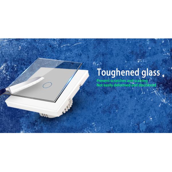 Home Single Fire Wire Touch Screen Light Switch Embedded 3 Gang Smart Light Switch