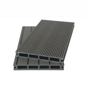 Modern Waterproof Hollow WPC Composite Decking Above 18mm Thickness