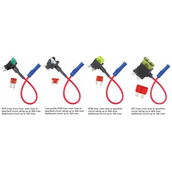 Add-A-Circuit Car Automotive Blade Style ATM ATT ACN APS Low Profile Mini Fuse Holder Fuse Tap in Piggy Back 12V 24V