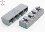 Multi - Port RJ45 Modular Plug 1 X 4 Right Angle Connector For Network XDSL