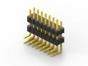 Quality 2.00mm pin header dual row R/A PA6T plastic applied in instrument wholesale