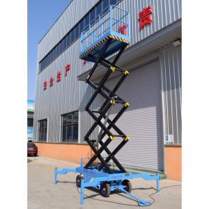 Quality 14m Portable Hydraulic Double Scissor Lift  Aerial Work Platform Ladder Vertical Mast Lift wholesale