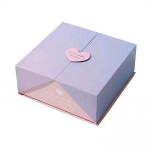 China Purple Magnetic Closure Box Double Open Door For Cosmetic Gift Packaging on sale