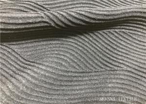 Quality Good Shape Retention Athletic Knit Fabric , Grey Fabrics Used For Activewear wholesale