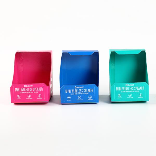 Custom Color Cardboard Greeting Card Display Stand PDQ for Makeup Brush