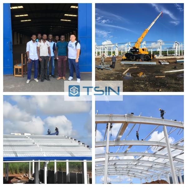 Steel warehouse construction process