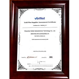 SHENZHEN KAILITE OPTOELECTRONIC TECHNOLOGY CO., LTD Certifications