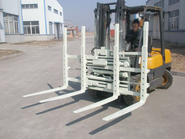 2.5t Forklift Clamp Attachment Single Double Pallet Handlers 1370x80x45mm Fork