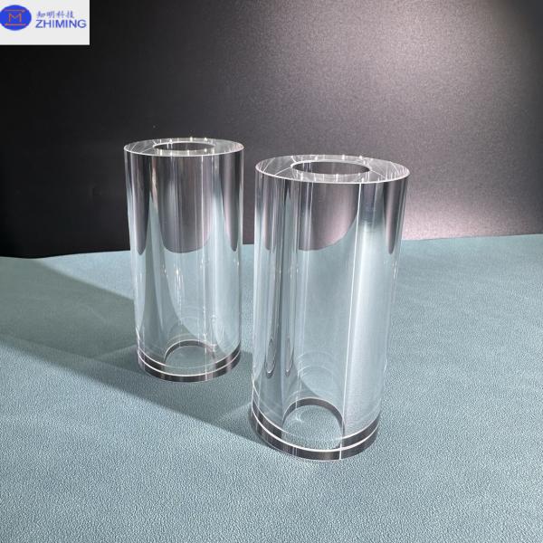 Polished Transparent Sapphire Tube KY Method Customized Size High Hardness High Wear Resistance