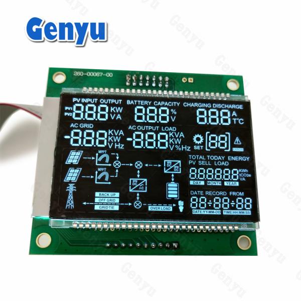 Cheap Segmented VA LCD Display Black Panel White Backlight HT1623 COB+PIN Module for sale