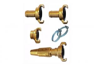 Quality High Reliability Brass Hose Nozzle Kit with Claw-Lock Hose Quick Coupling Set / Clamps wholesale