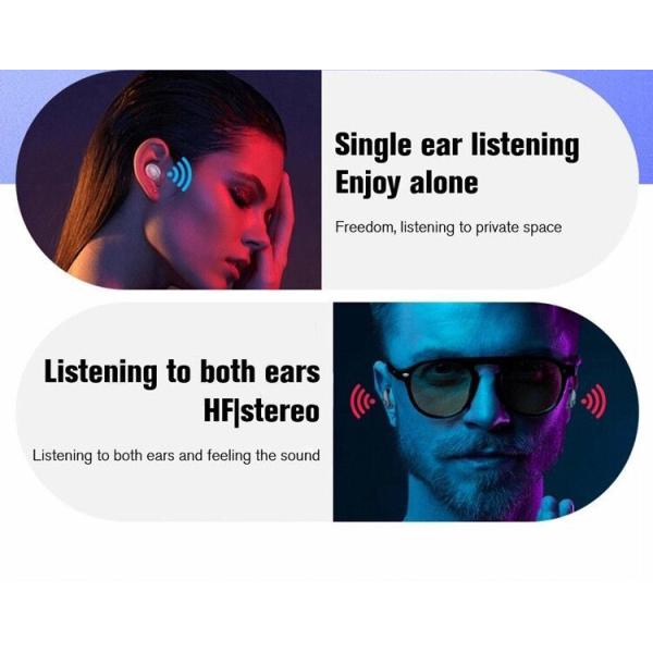 Bluetooth Earpieces Tws Mini Earpieces Wireless in Ear Earbuds Sans Fil Handsfree Bluetooth Headsets (with 2500mAh Power Bank charging case)