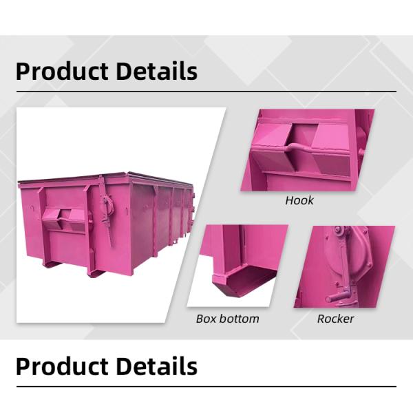 CE Certified Hook Lift Bin 8 - 30m3 Capacity Roll Off Dumpster Waste Management Solution