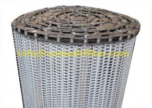 China High Temperature Galvanized Carbon Steel Metal Mesh Conveyor Chain Driven Belt for oven wood drying on sale