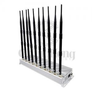 Quality 10 Antenna Mobile Phone Jamming Device Cell Phone Signal Interrupter 420*135*50 Mm wholesale