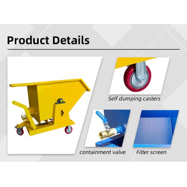 Quick Release Steel Self Dumping Hopper Tipper Bin Zero Residual Waste Design