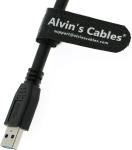 Alvin's Cables USB 3.0 Data-Cable USB-A to Micro-B Right Angle with Dual Locking