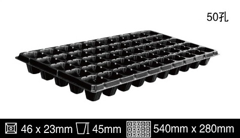 105 Cavity PS 1mm Plastic Seedling Tray 5cm Deep Vegetable Growing Trays