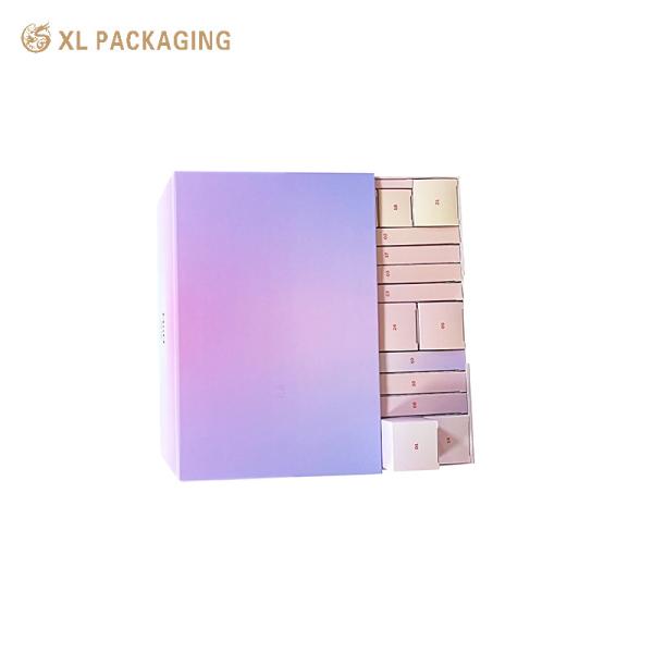XL Packaging Custom Luxury Boxes 24 Drawers Custom Advent Calendar Box Gift Stationery Card Paper Advent Calendar Box