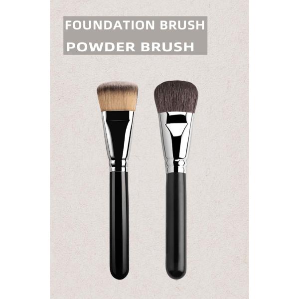 A17 Dry And Wet Dual-Use Foundation Powder Brush With Animal Hair