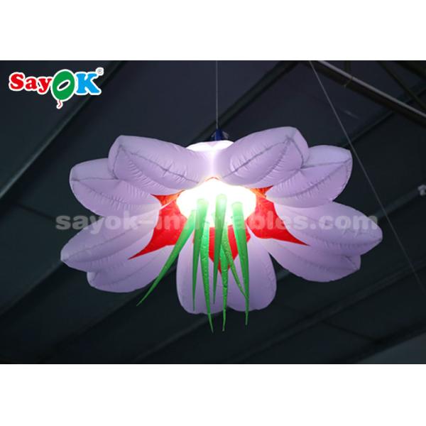Colorful 1.5m Inflatable Lighting Decoration / Blow Up Hanging LED Flower