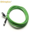 M8 To RJ45 Servo Coding Ethernet Industrial Towchain Network Cable Type D 4-Core