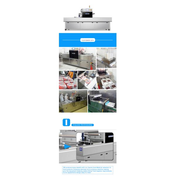 Restaurant Food Horizontal Sealing Machine Modified Atmosphere 3.2kw Power