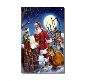 Quality 12 x 17cm 2 Images 3d Lenticular Photo Merry Christmas Greeting Card For Gift wholesale