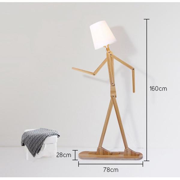 Nordic Wood Fabric Stand Light For Living Room Bedroom Study Art Deco Living room floor lamp(WH-WFL-07)