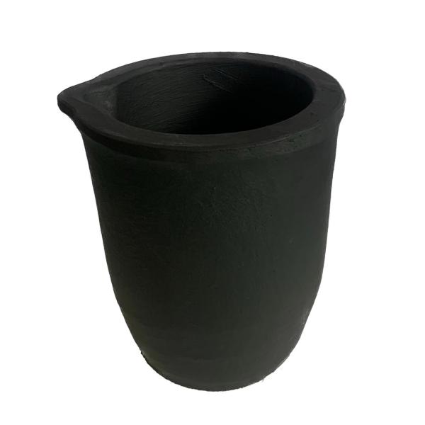 Cylindrical Crucible With Pouring Nozzle Silicon Carbide Graphite Metal Melting Crucible