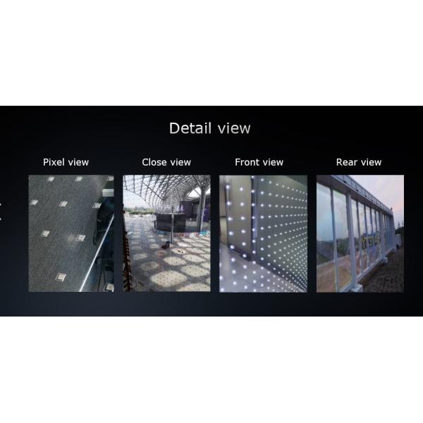 220W/ M2 Transparent LED Mesh Screen Outdoor Glass Window Display 5000nits 7.8mm