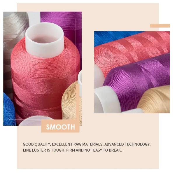 Polyester Thread Customizable Glossy Hilo Para Bordar for High Speed Machine Embroidery