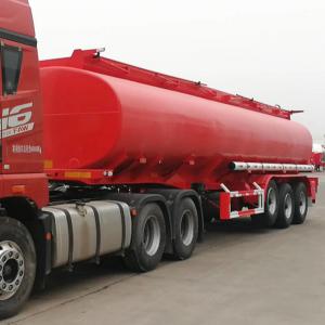 Quality Carbon Steel 33000 Liters Crude Palm Oil Fuel Tanker Trailer wholesale