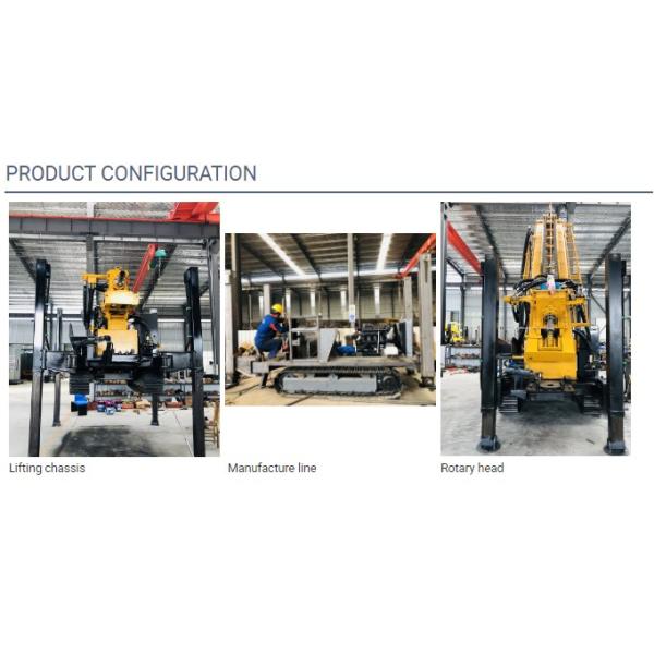 Steel Crawler Mounted Rotary 260m Portable Drilling Rig For Water Well