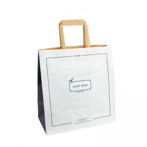 China OEM Printing Recycle Craft Handle Paper Bags Food Packaging Take Away on sale