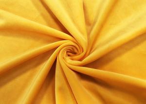 China 210GSM Plush Toy Fabric / 100% Polyester Plush Fabric Golden Yellow Color on sale