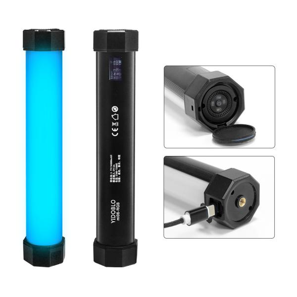 Handheld RGB Tube Studio Light Youtube Video Cameras 2700-7500k with 14 Lighting Effects for Photography