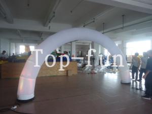Quality White Inflatable Arch Wiht LED Night Light For Sale / Inflatable Entrance Arch With LED Tube wholesale