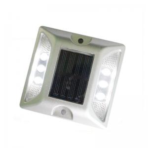 Quality White Solar Powered Road Reflectors 1.2V LED Aluminum Flashing wholesale