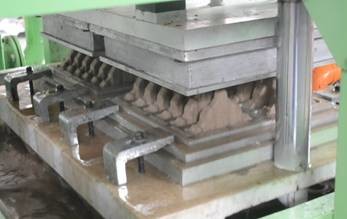 2 Molds Paper Egg Tray Manufacturing Machine Environment Protect Reciprocating Type