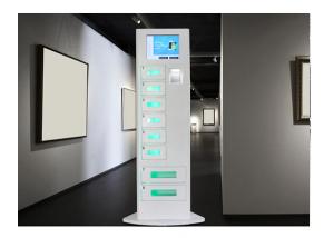 China Floor Standing Cell Phone Charging Stations With 8 Digital Lockers and Quick Charge 4.0  System on sale