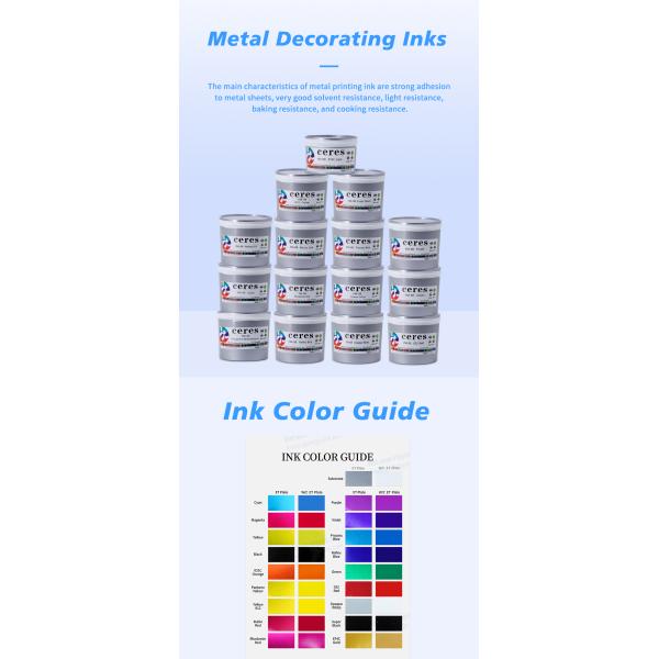 3 Pieces Tin Metal Offset Printing Ink For Professional Printing High Opacity