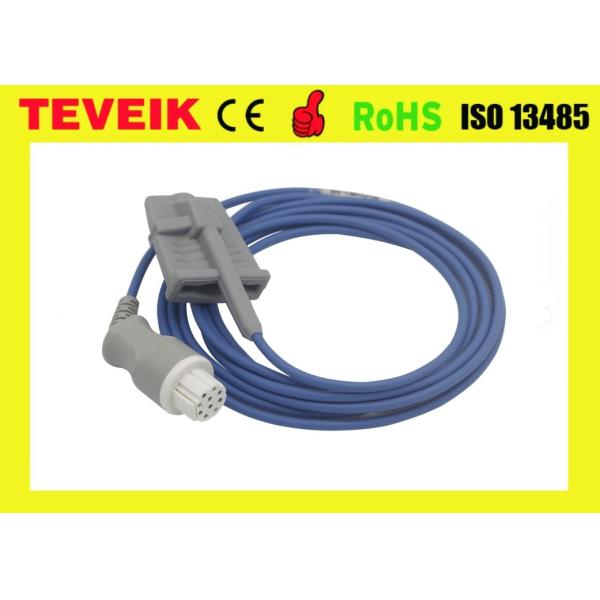 Medical Accessory Datex adult silicone soft tip SpO2 sensor,10ft,Round 10pin