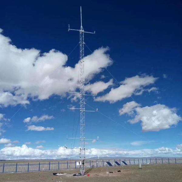 galvanized steel guyed telecom antenna triangular tower