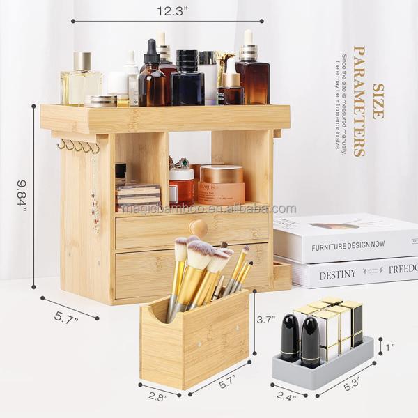 OEM Bamboo Wooden Jewelry Organizer Storage Box With Drawer